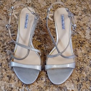Charles David Silver Sandals